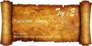 Tyroler Emma névjegykártya